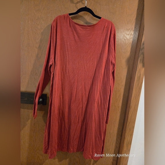 Rust Red Long Sleeve Tunic Shirt - Picture 2 of 8